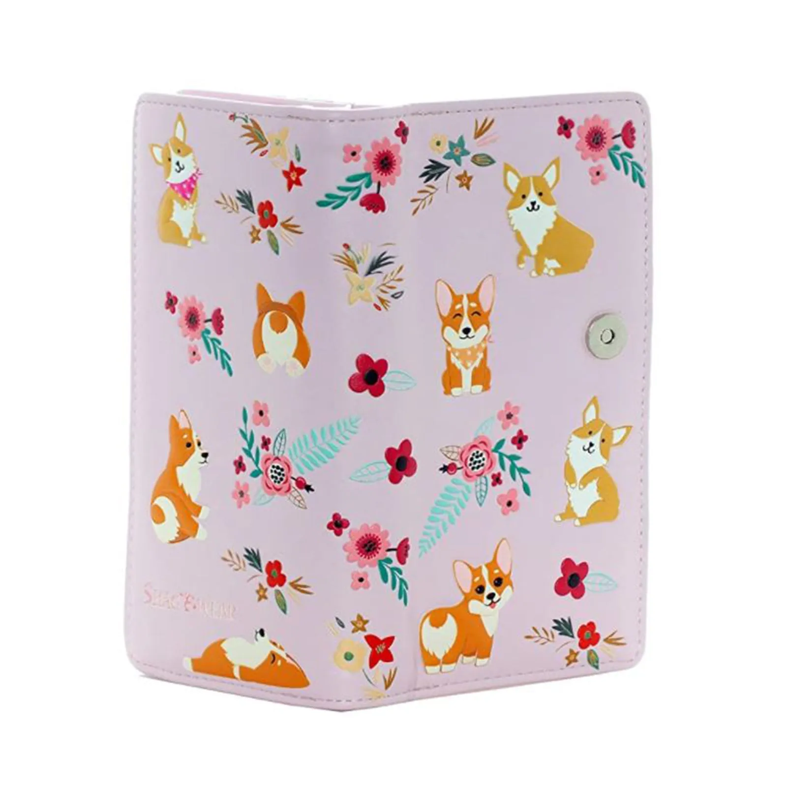 Shagwear Pink Corgi Pattern Wallet