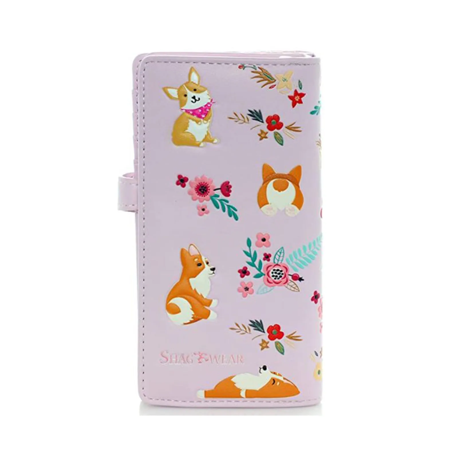 Shagwear Pink Corgi Pattern Wallet
