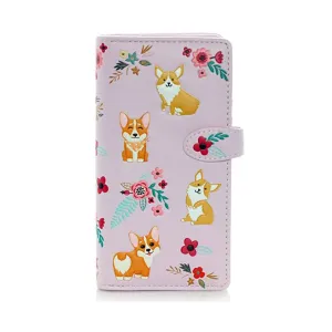 Shagwear Pink Corgi Pattern Wallet