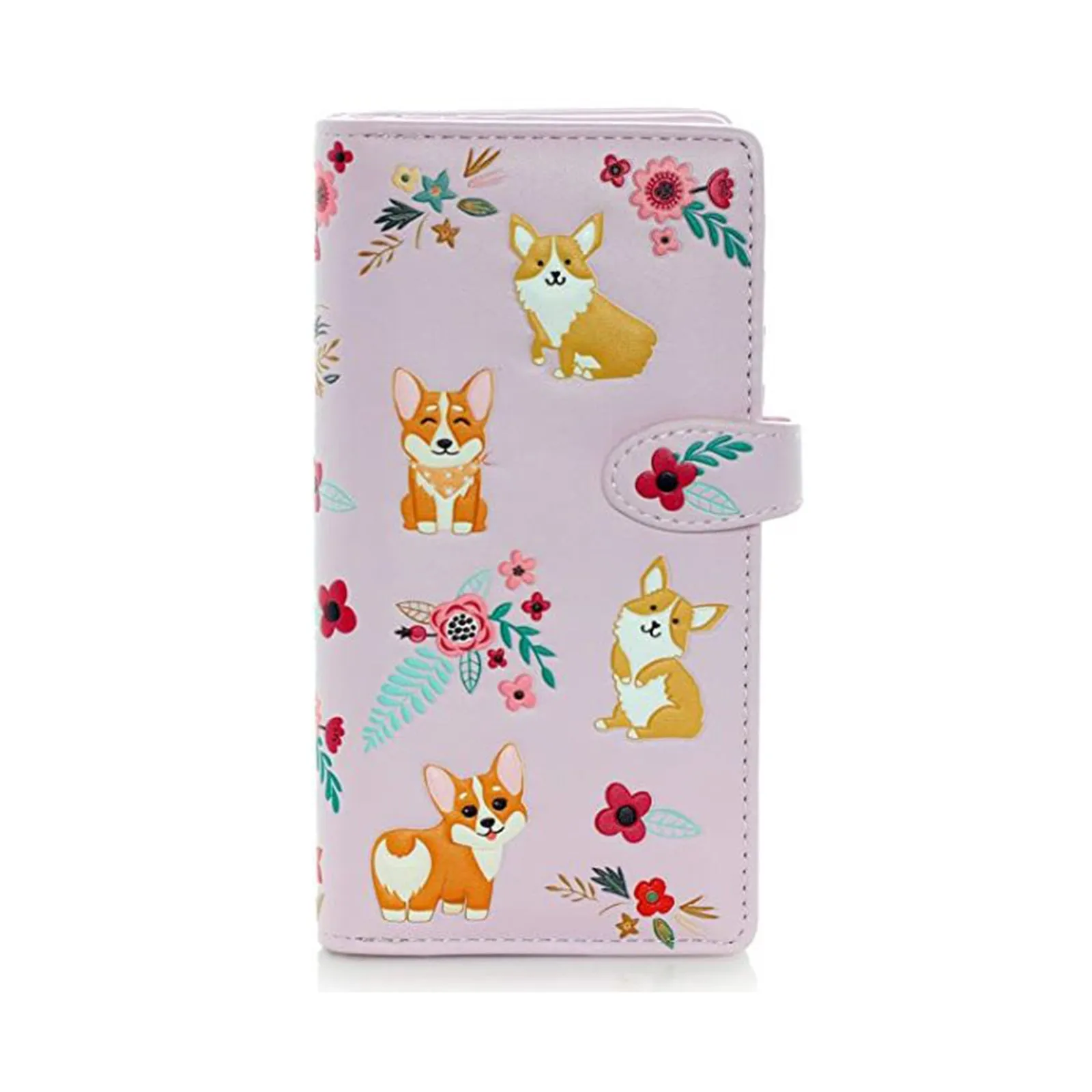 Shagwear Pink Corgi Pattern Wallet