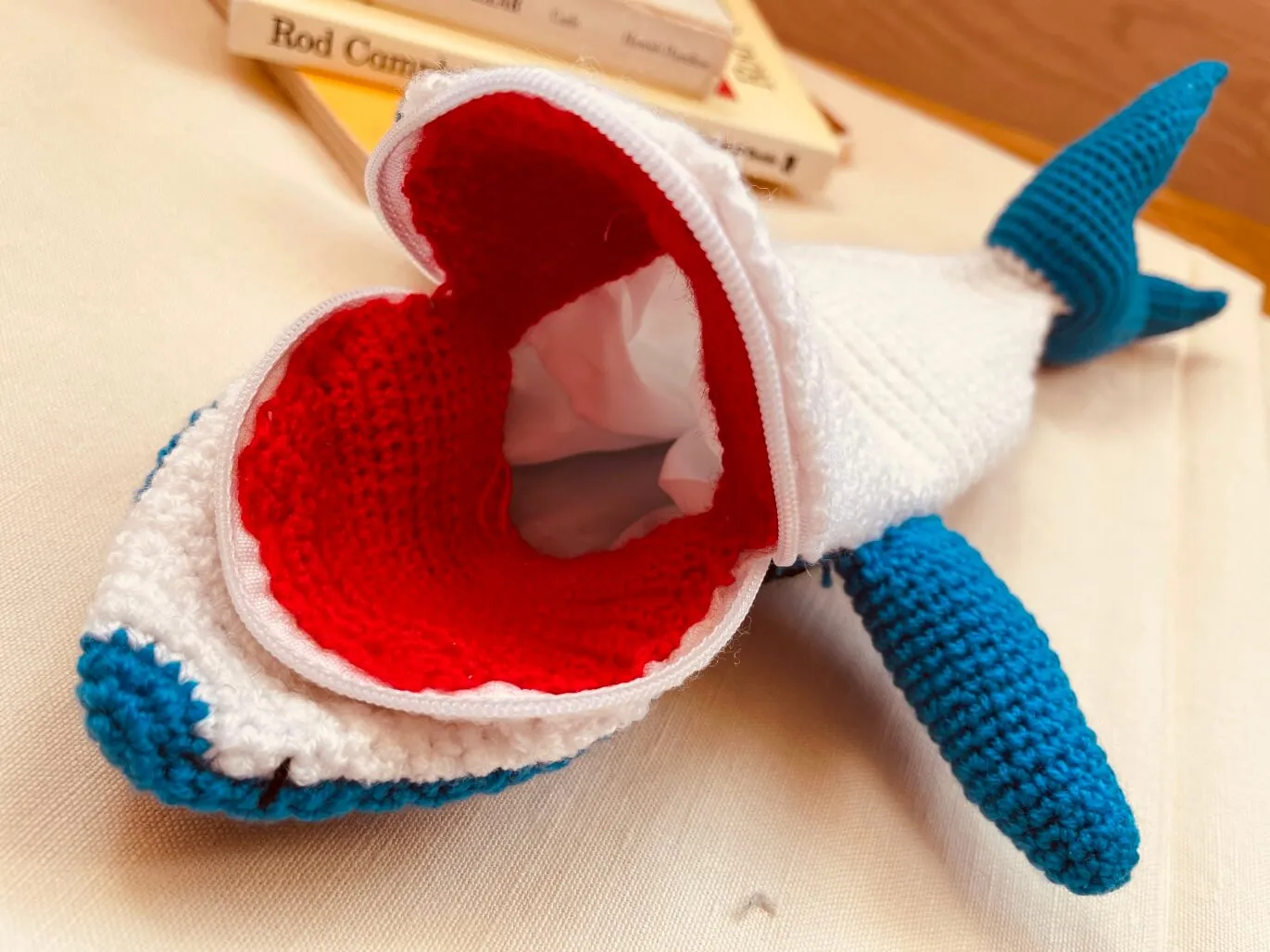Shark Crocheted Pencil Case