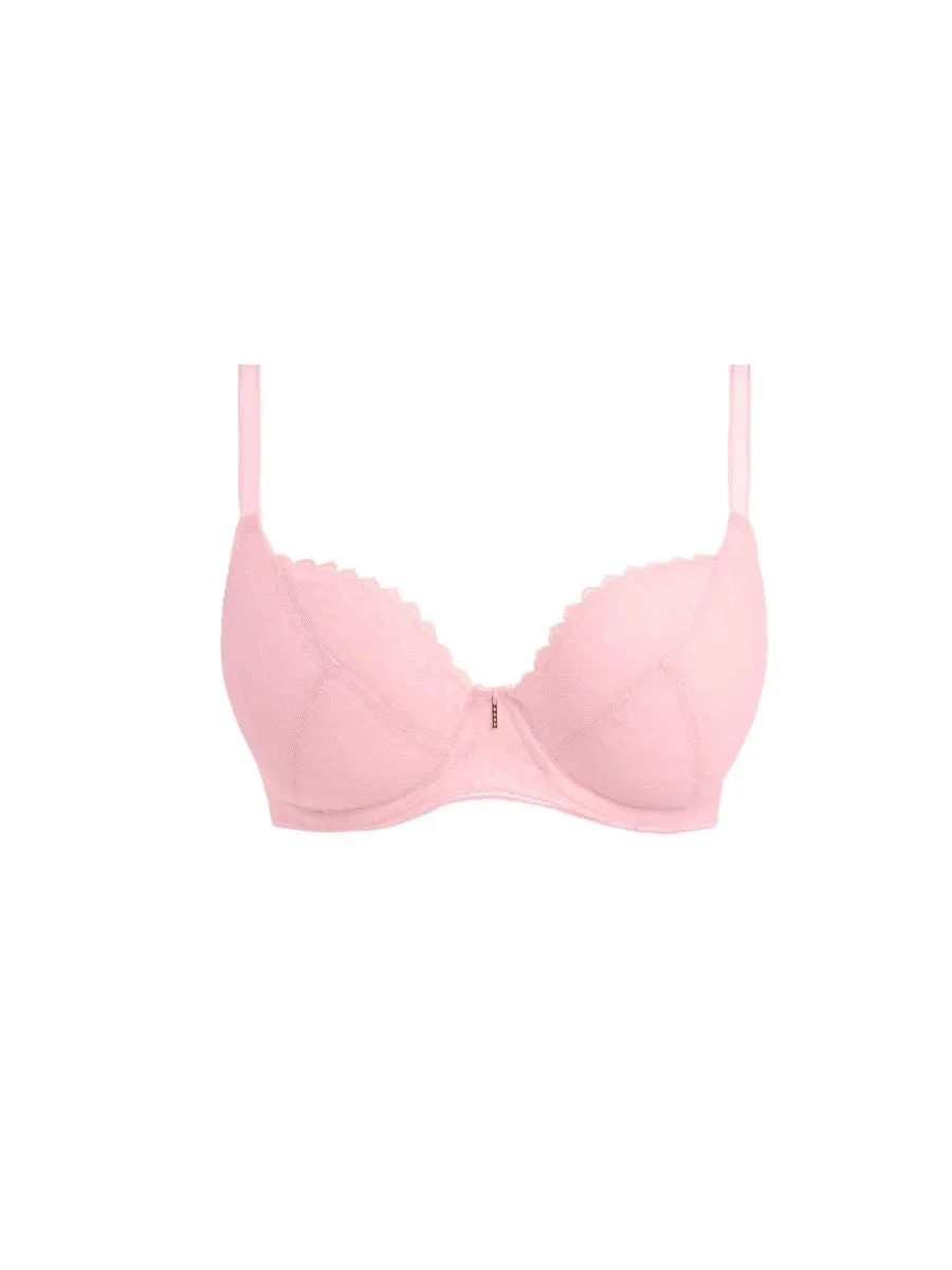 Signature Padded Plunge Bra - Barely Pink