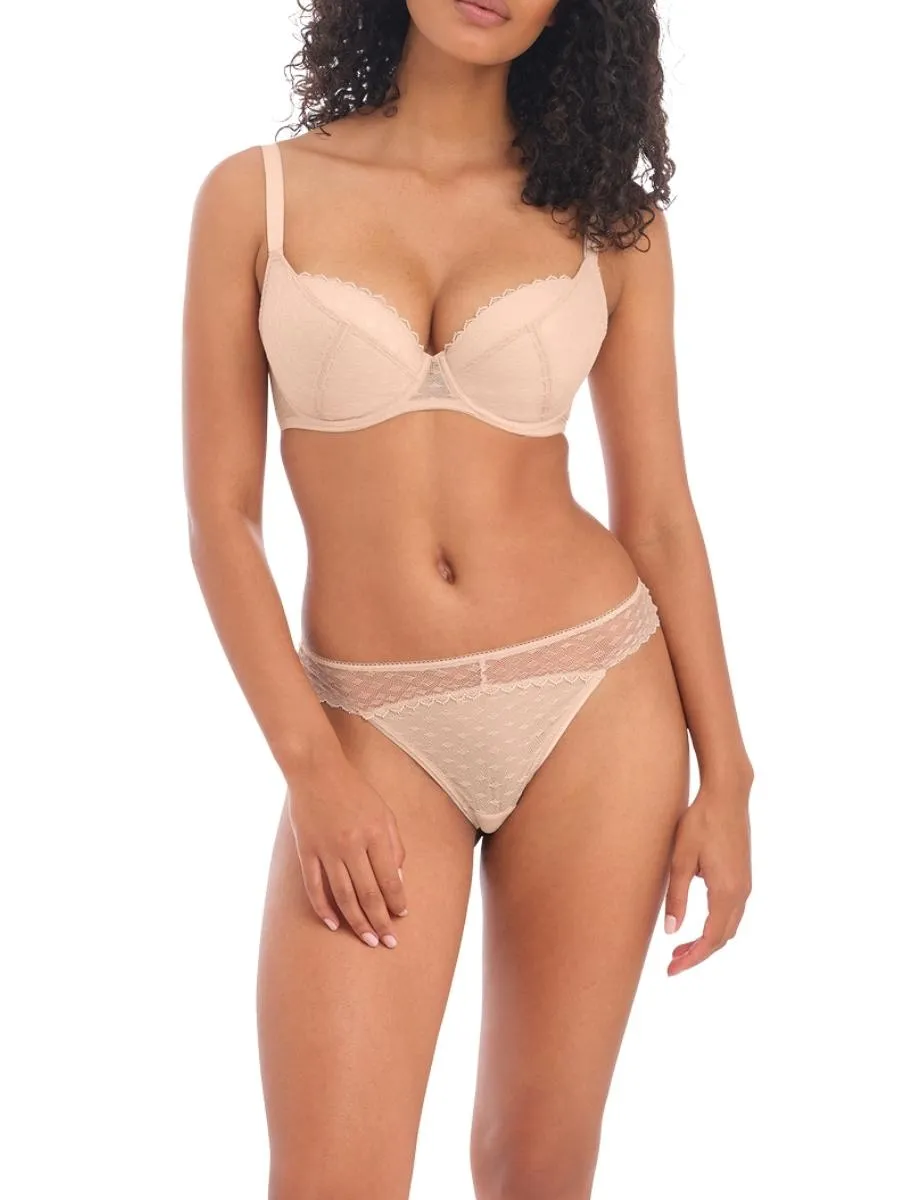 Signature Padded Plunge Bra - Natural Beige