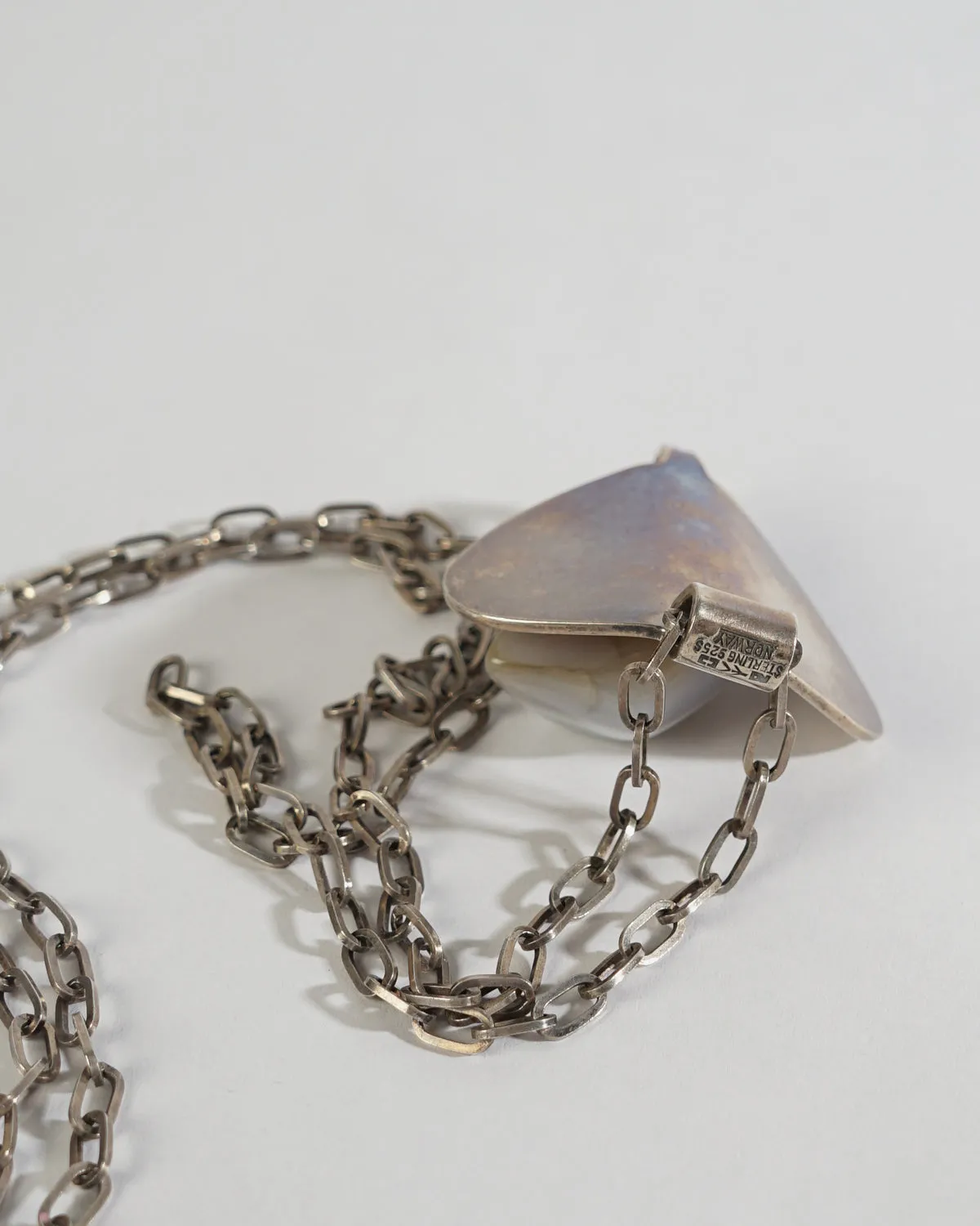 Silver Agate stone Charm Pendant