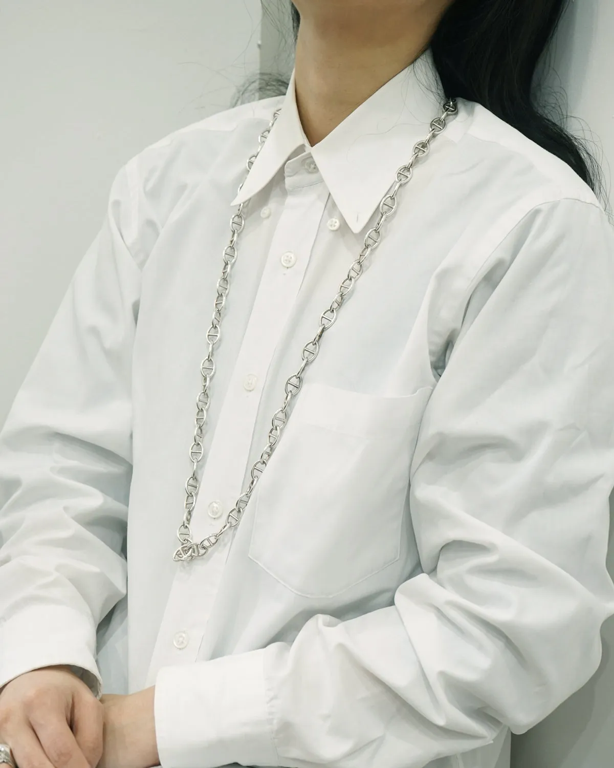 Silver Anchor Chain Necklace