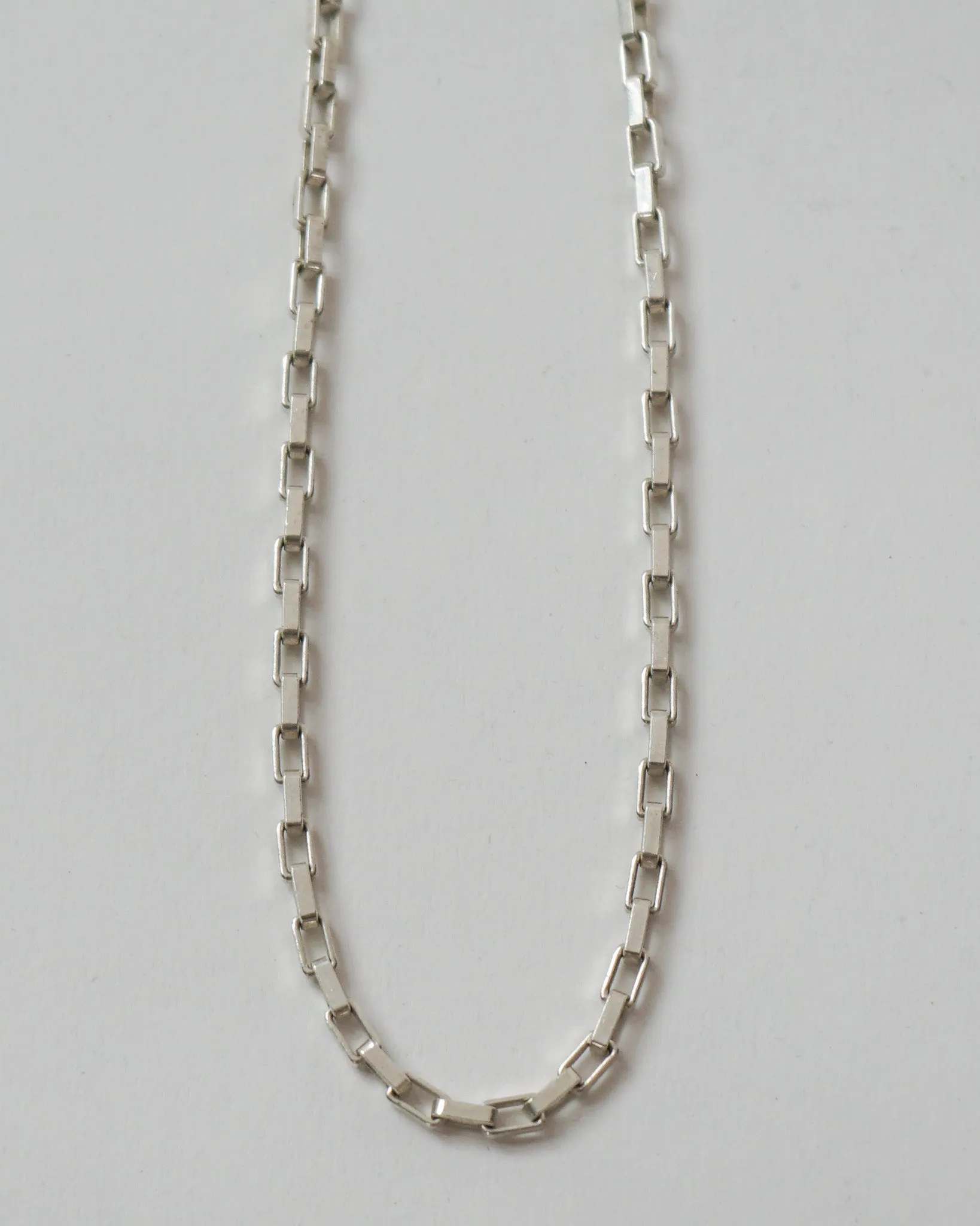 Silver Box Chain Necklace
