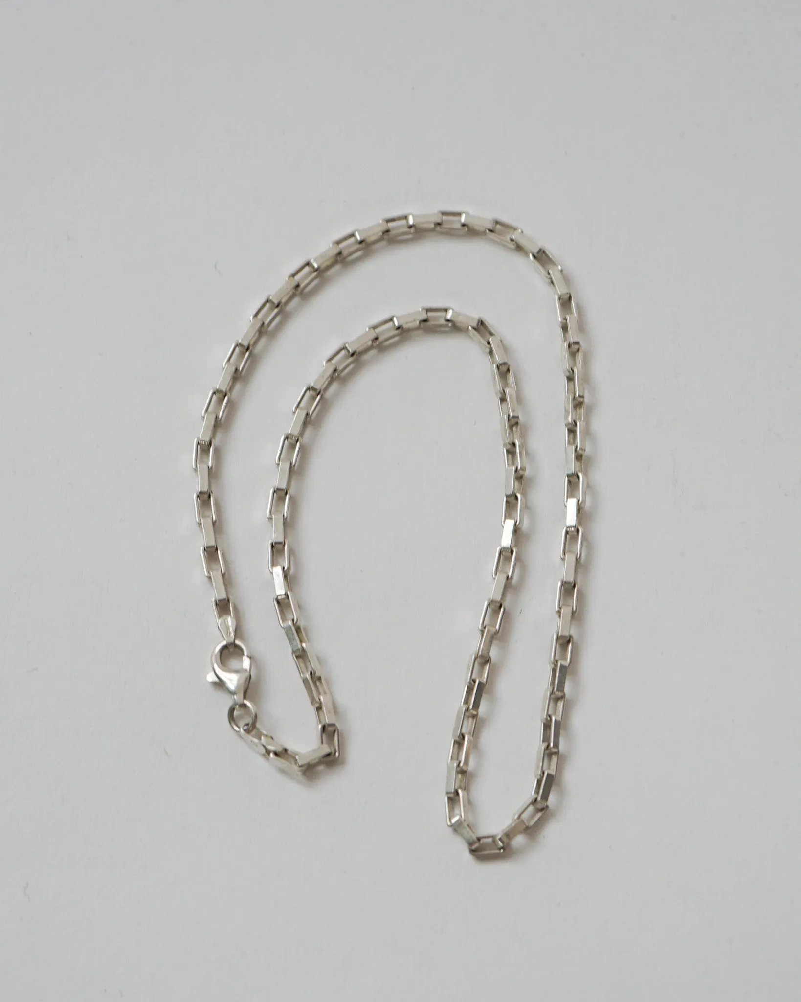 Silver Box Chain Necklace