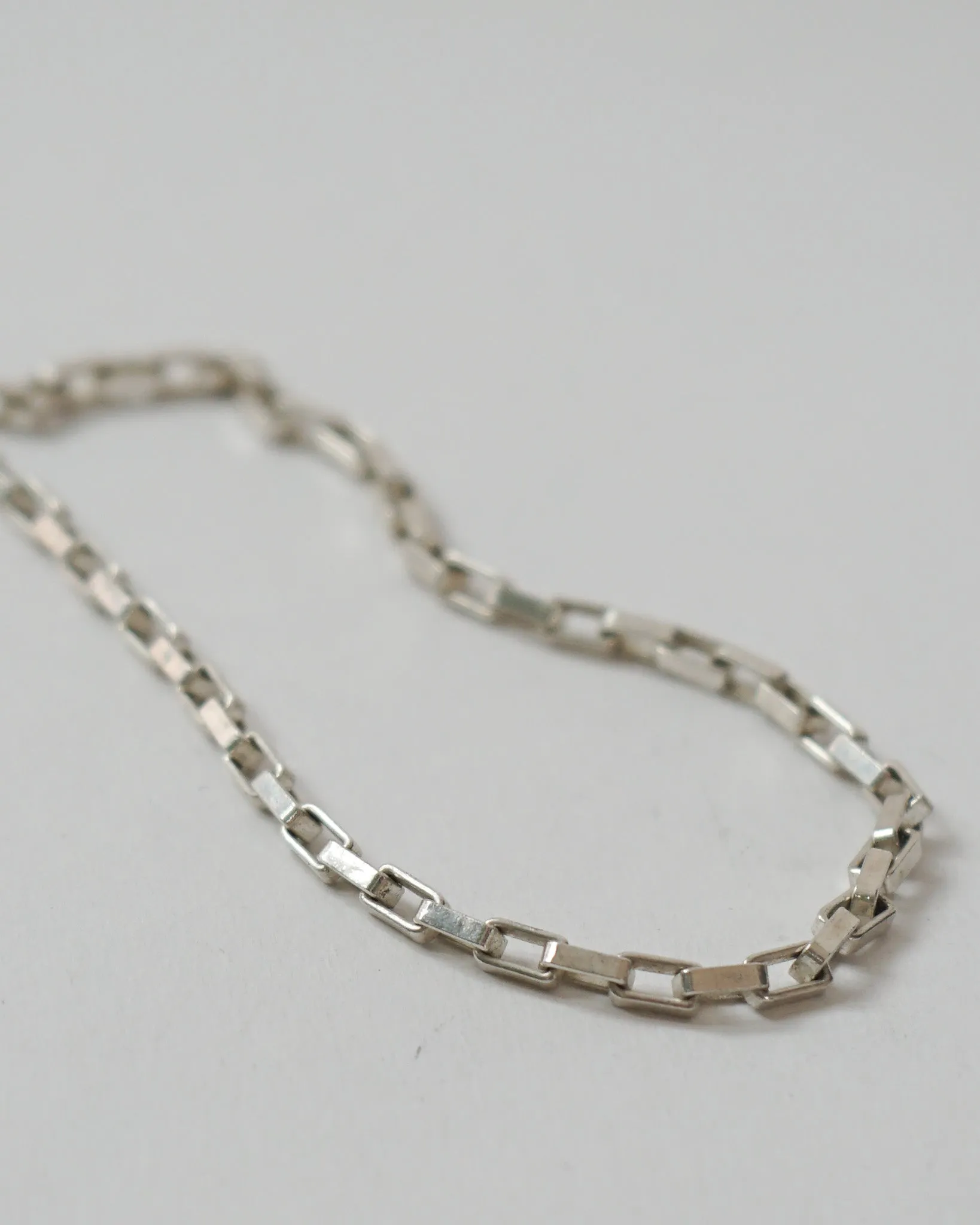 Silver Box Chain Necklace