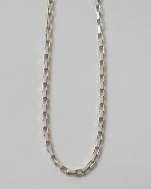 Silver Box Chain Necklace