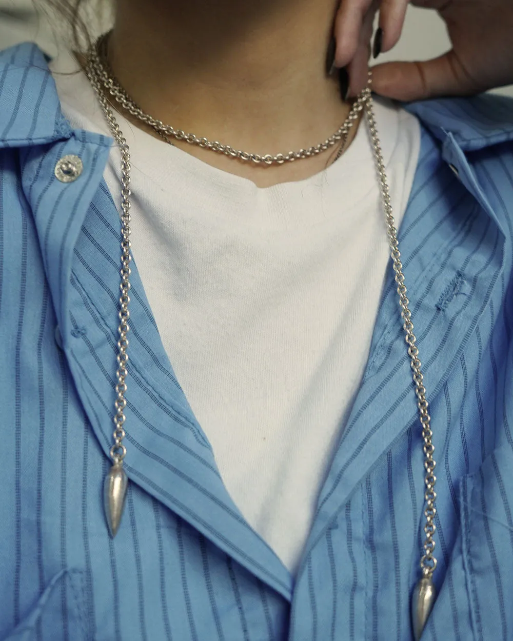 Silver Chain Necklace 0313NF