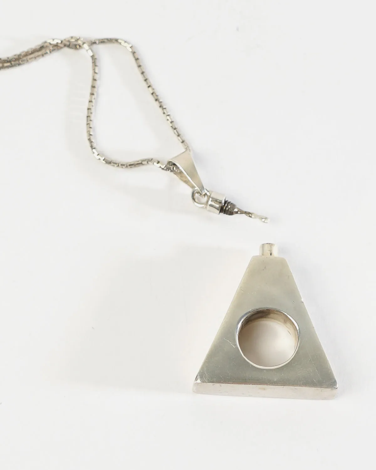 Silver Chain Necklace w/ Perfume Charm