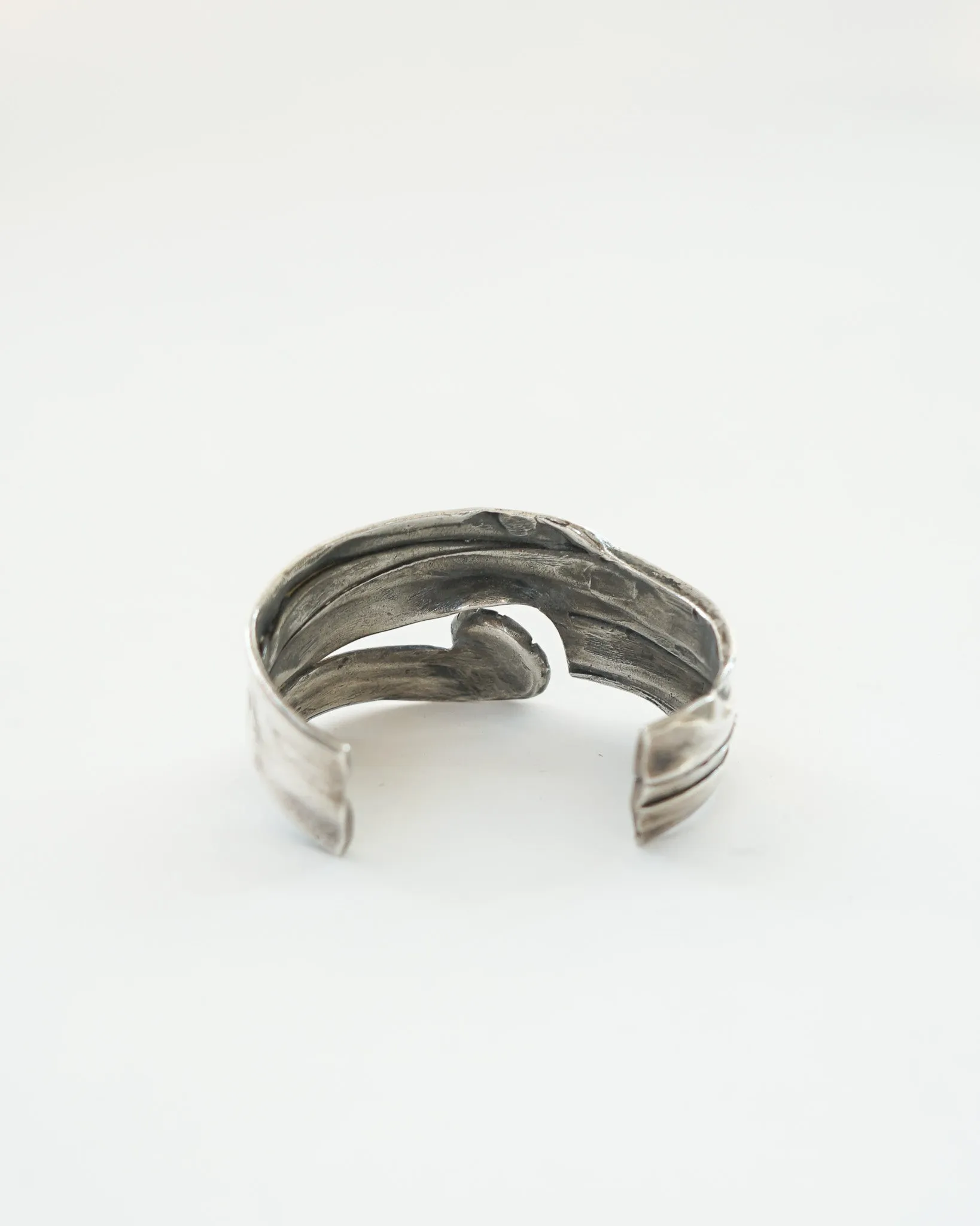 Silver Cuff Bracelet w/ Natural Stone
