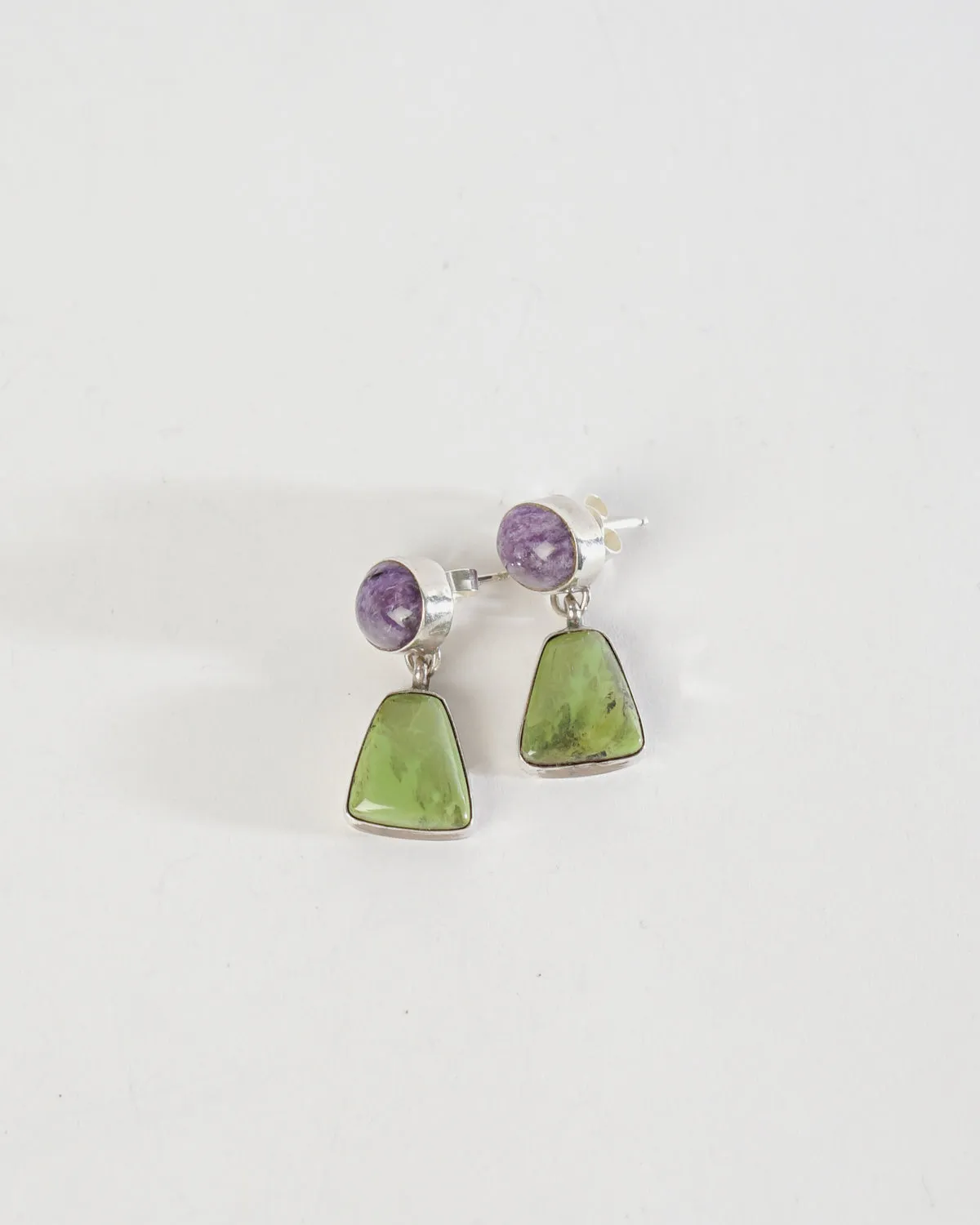 Silver Earrings w/ Natural Stones