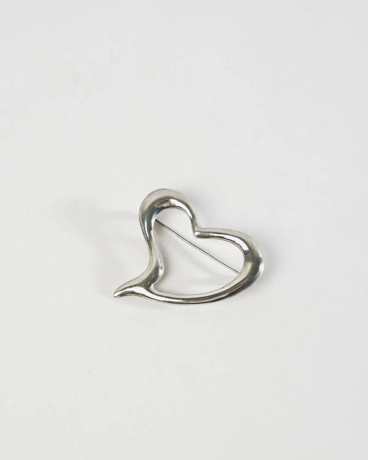 Silver Heart Brooch / Pin