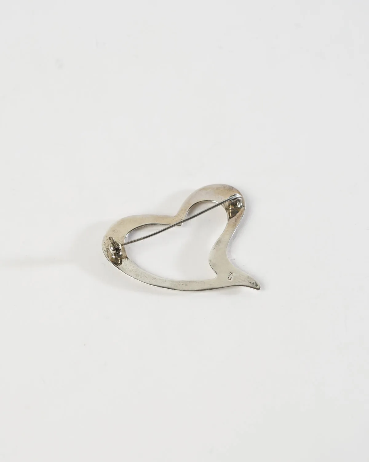 Silver Heart Brooch / Pin