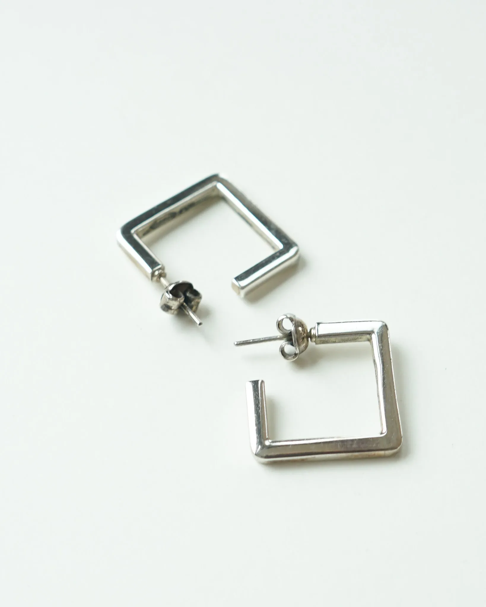 Silver Square Earrings