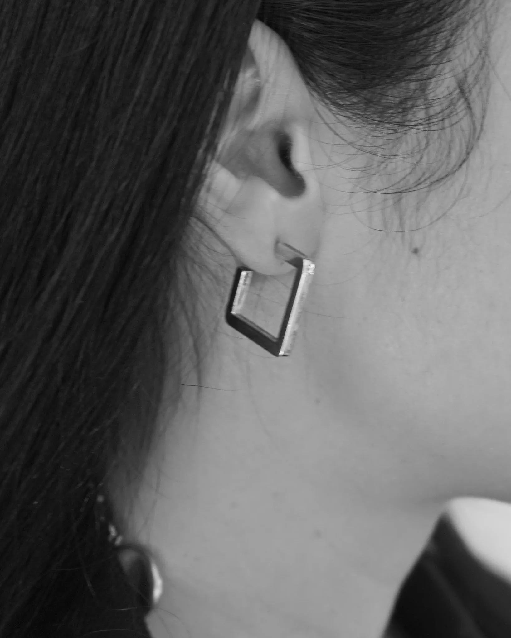 Silver Square Earrings