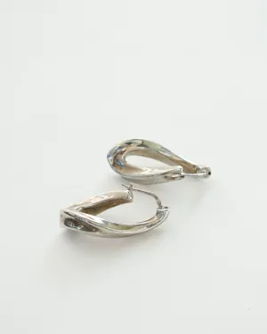 Silver Wavy Hoop Earrings