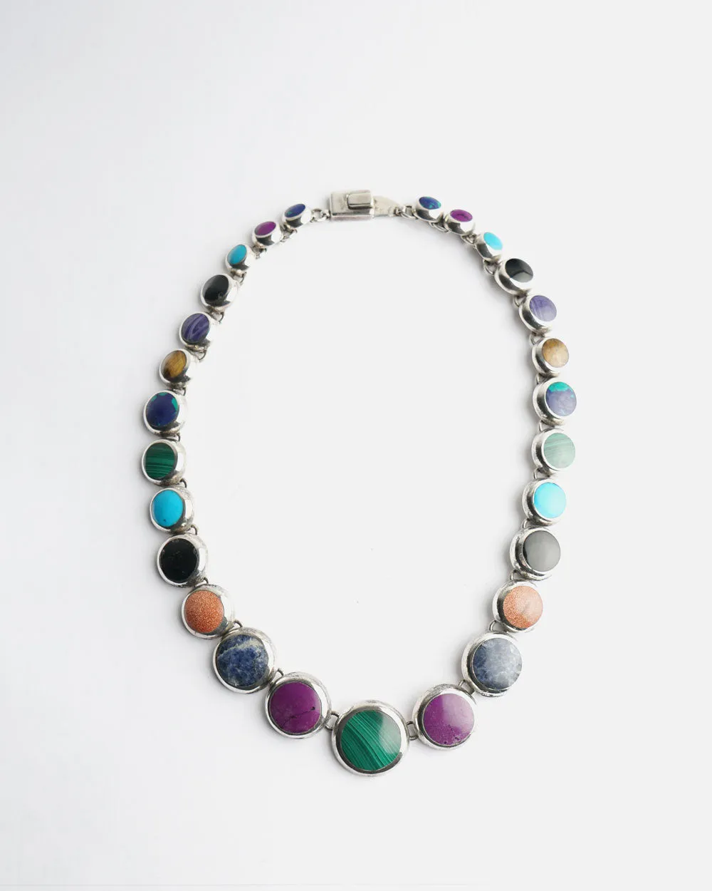 Silver x Multi Stones Necklace