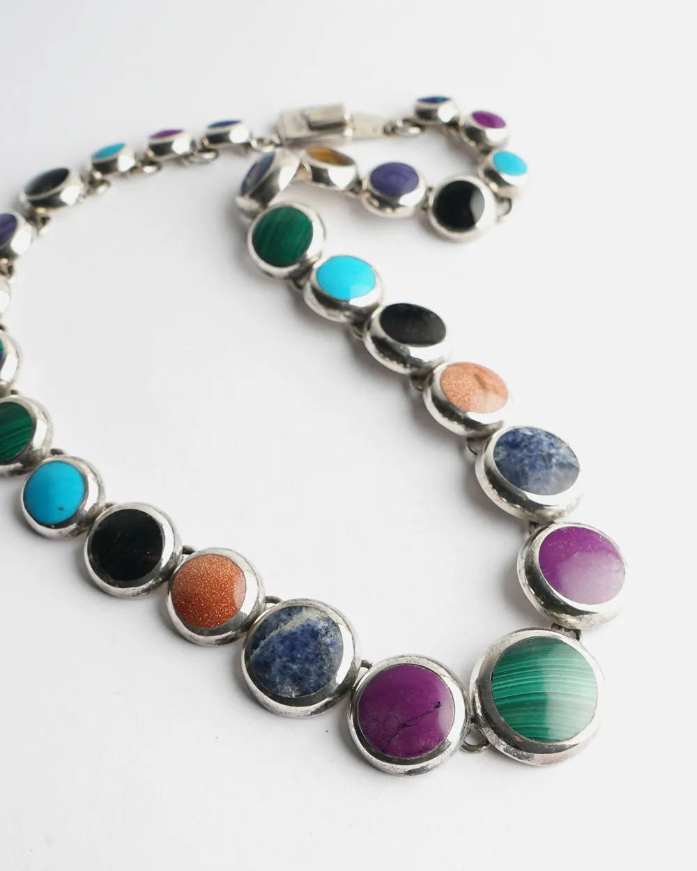 Silver x Multi Stones Necklace