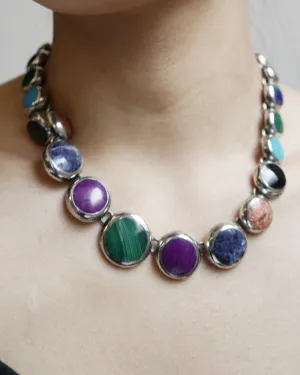 Silver x Multi Stones Necklace