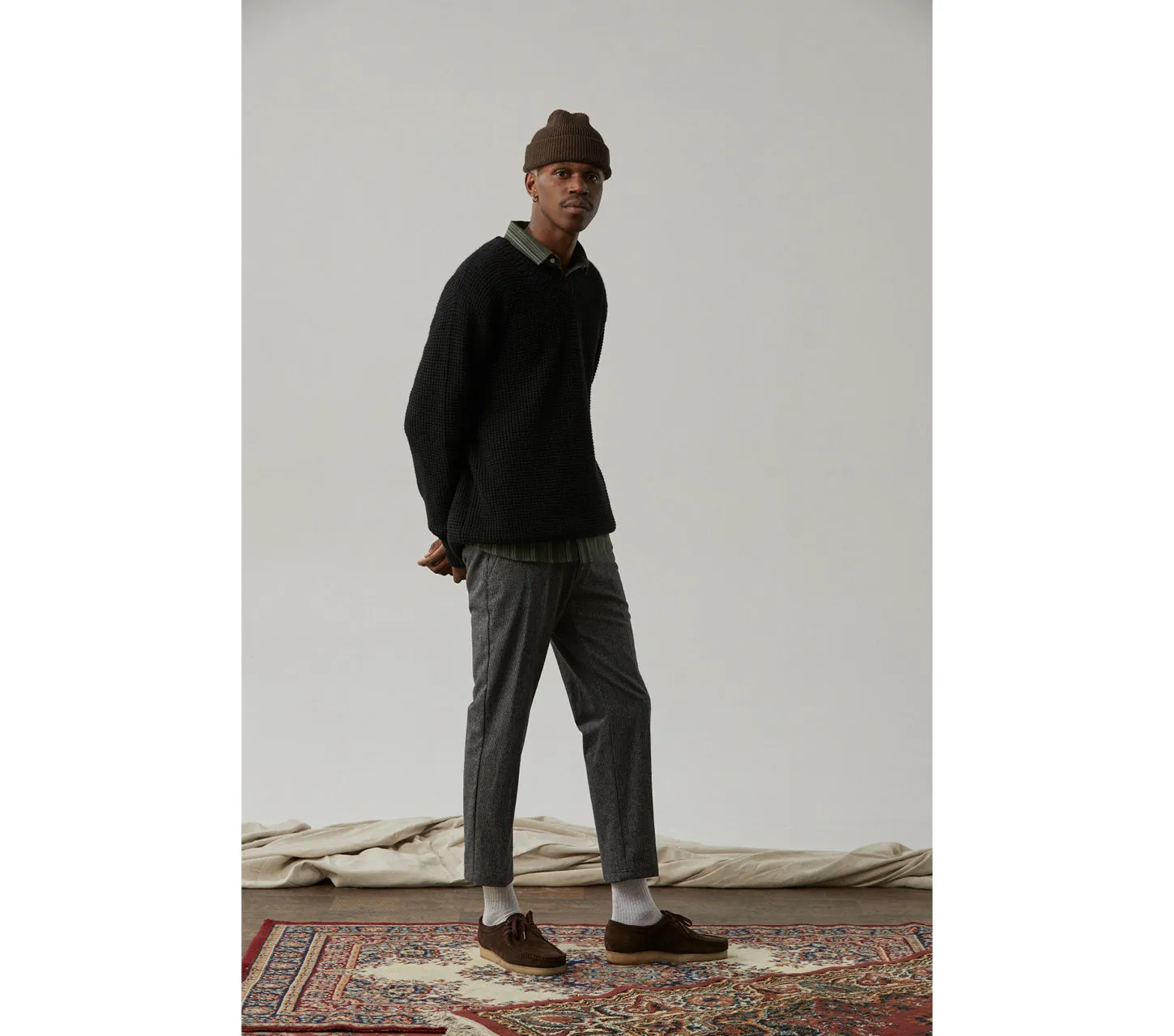 Slim Kobe Pant - Grey Houndstooth