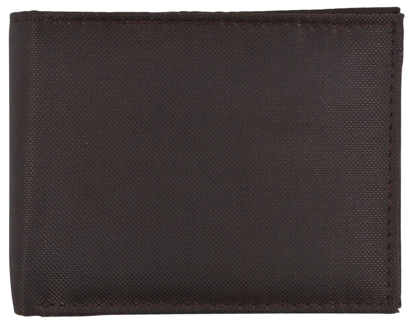 Slim thin nylon bifold credit card id wallet with leather interior