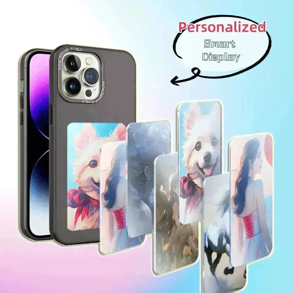 Smart Ink Screen Couple Phone Case NFC Sensor Projection Screen