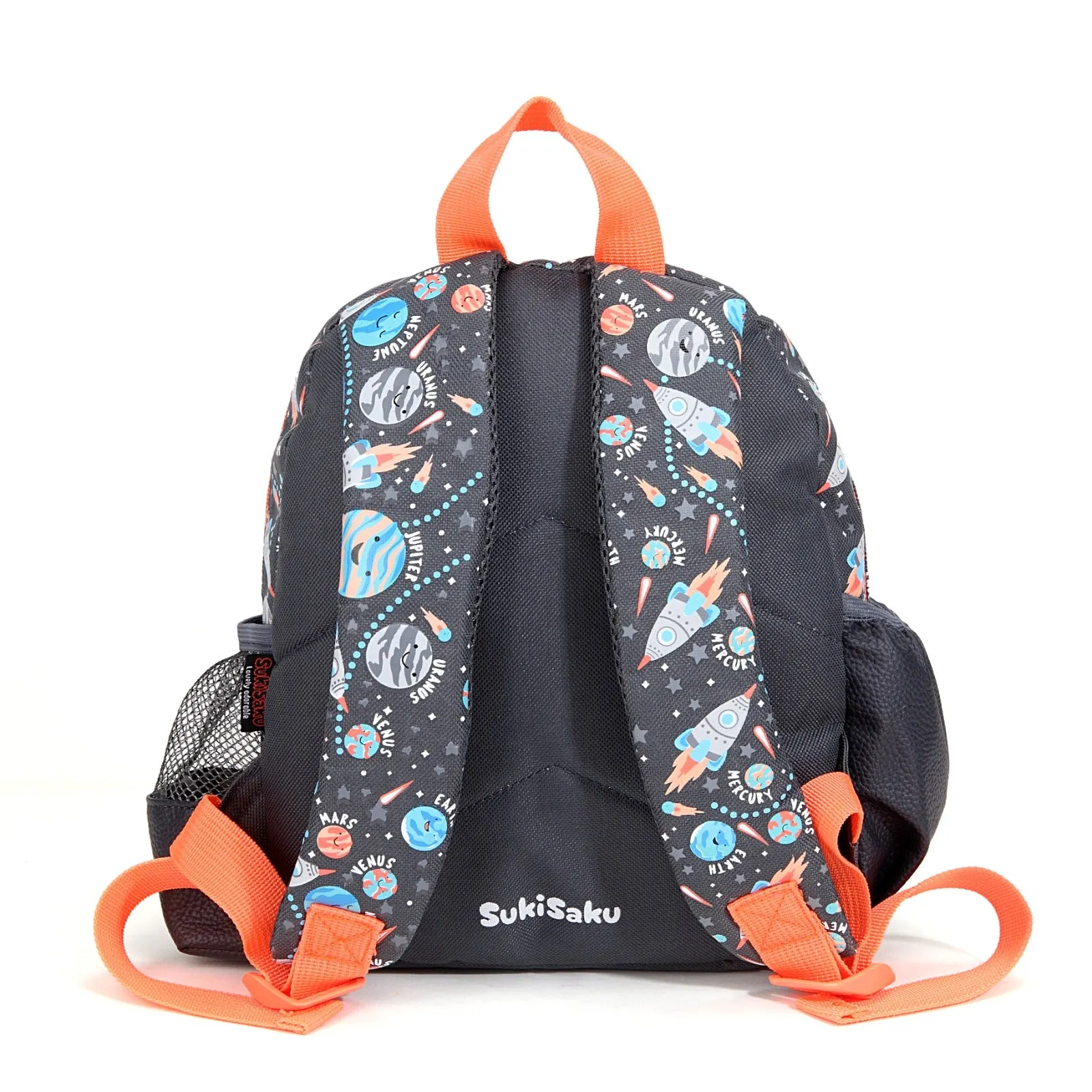 Space Design Backpack with Front Pocket for Kids