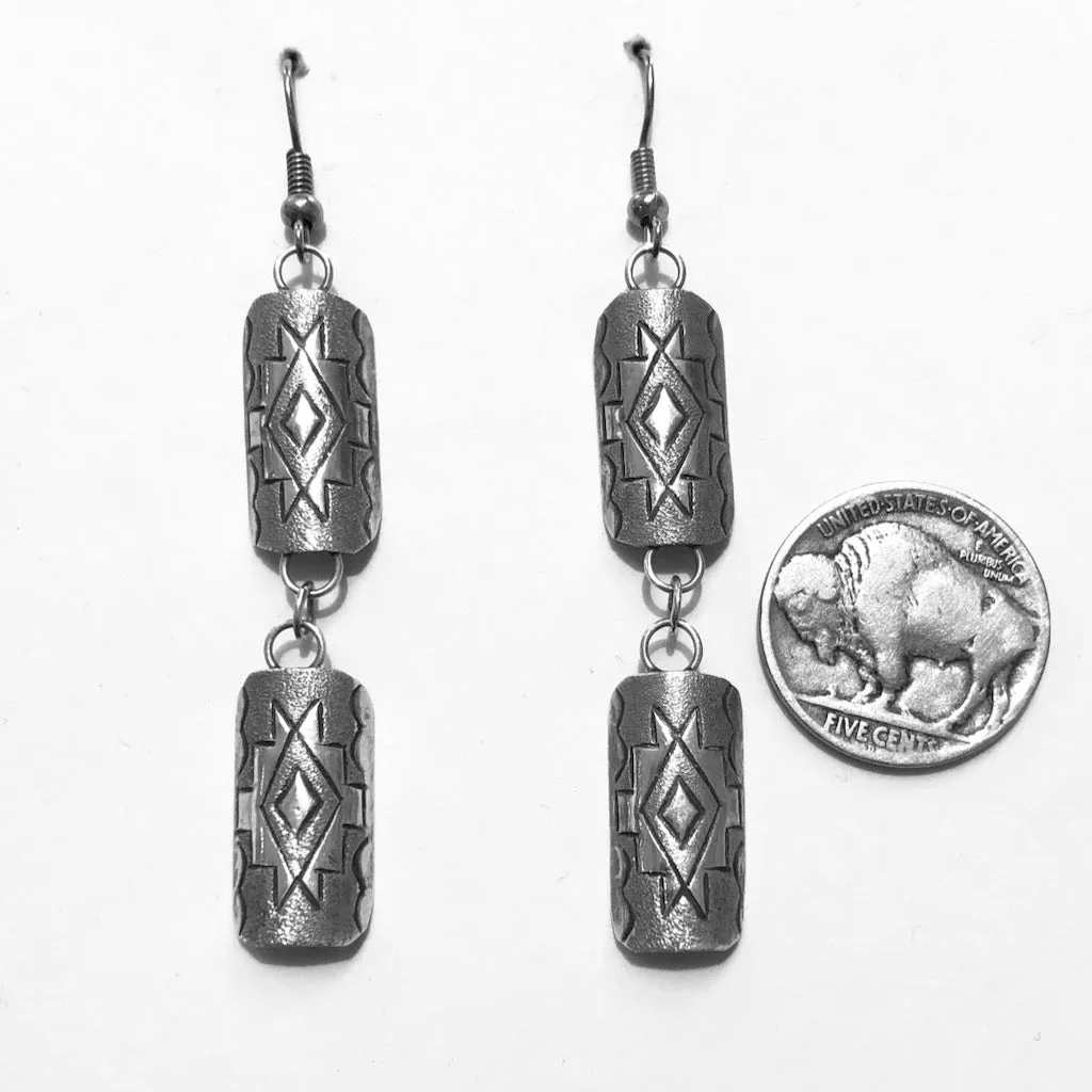 Sterling Rug Pattern Earrings
