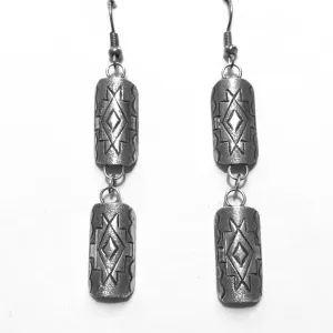 Sterling Rug Pattern Earrings