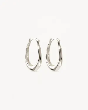 Sterling Silver Radiant Energy Large Hoops