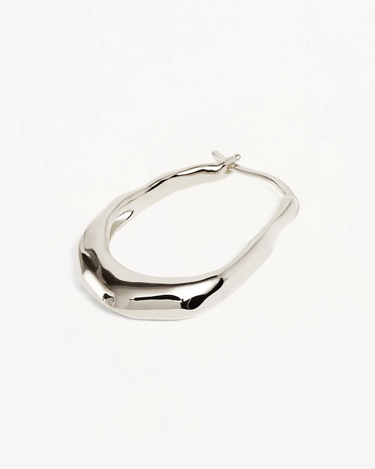 Sterling Silver Radiant Energy Large Hoops