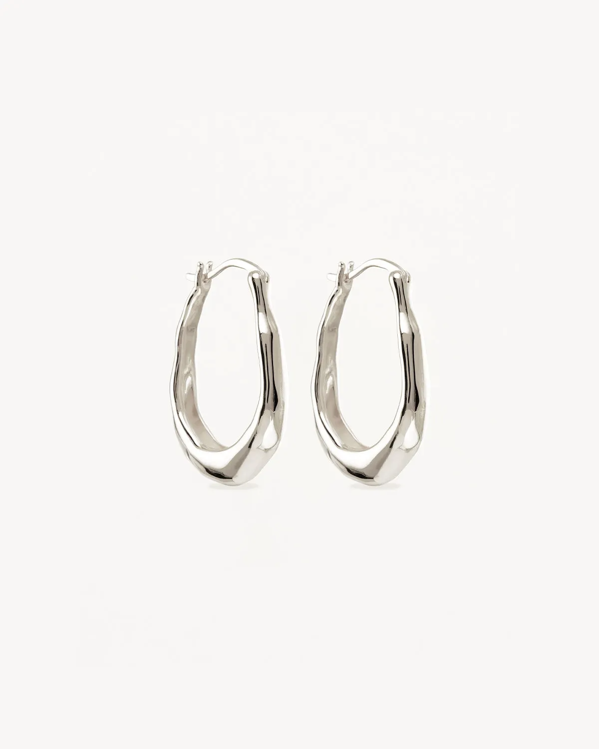 Sterling Silver Radiant Energy Large Hoops