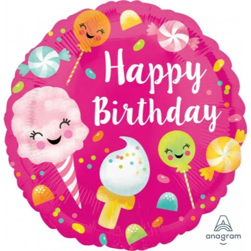 Sugar-filled HBD Foil Balloon - 45cm