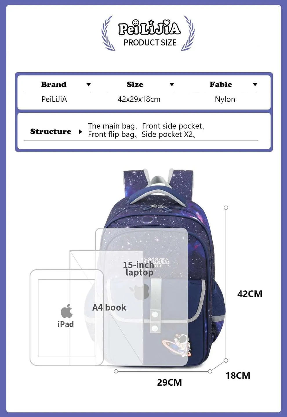 Super Space School Backpack