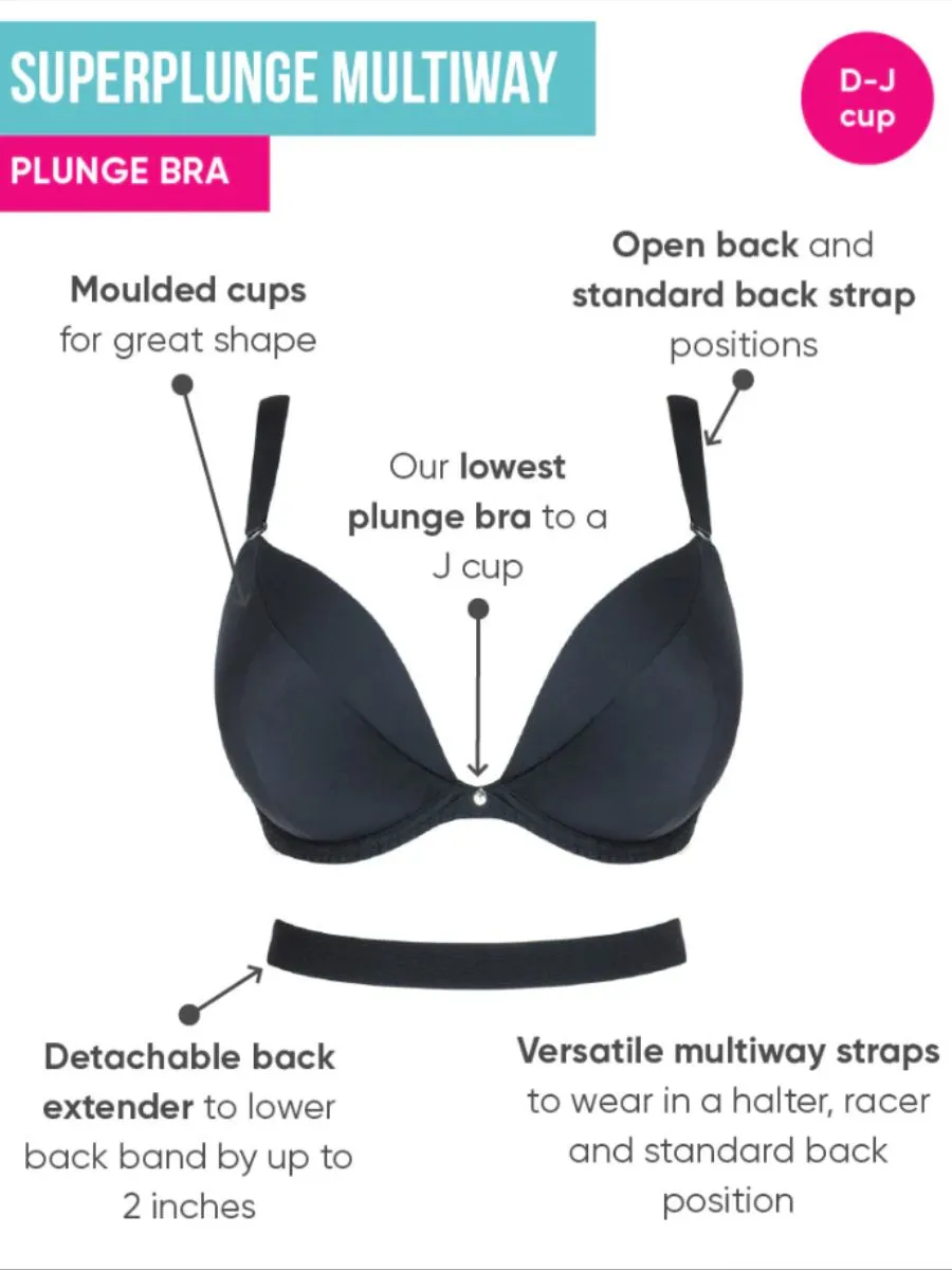 Superplunge Multiway Plunge Bra - Black