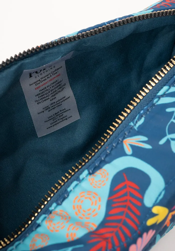 Teal Dinosaur Print Popsy Pencil Case