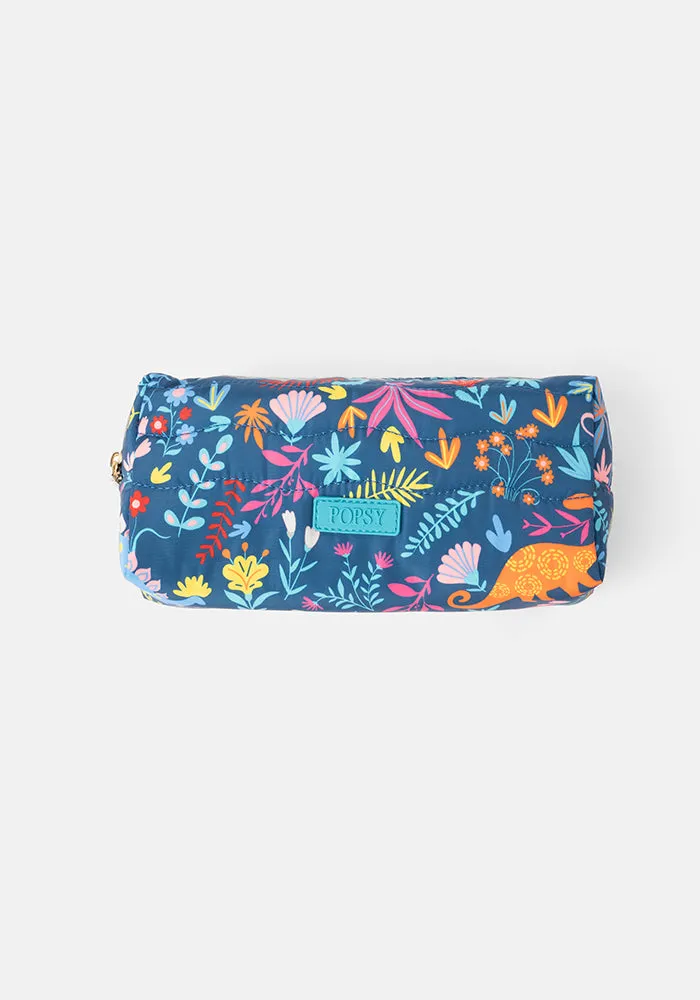 Teal Dinosaur Print Popsy Pencil Case