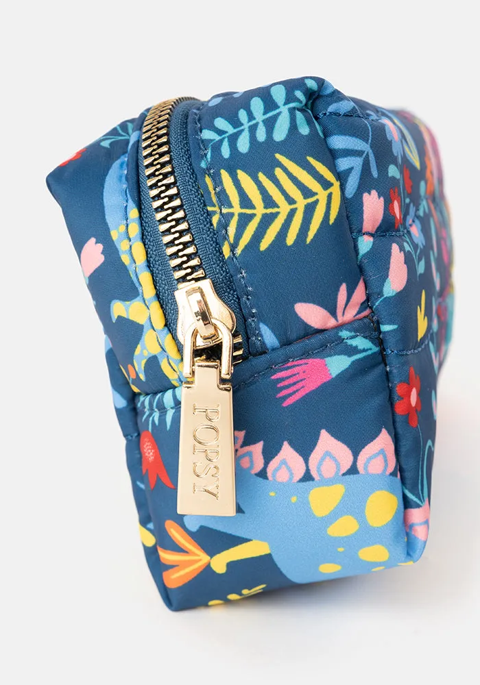 Teal Dinosaur Print Popsy Pencil Case