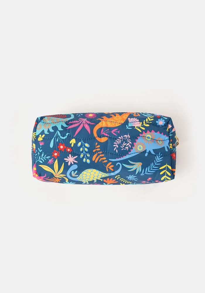 Teal Dinosaur Print Popsy Pencil Case