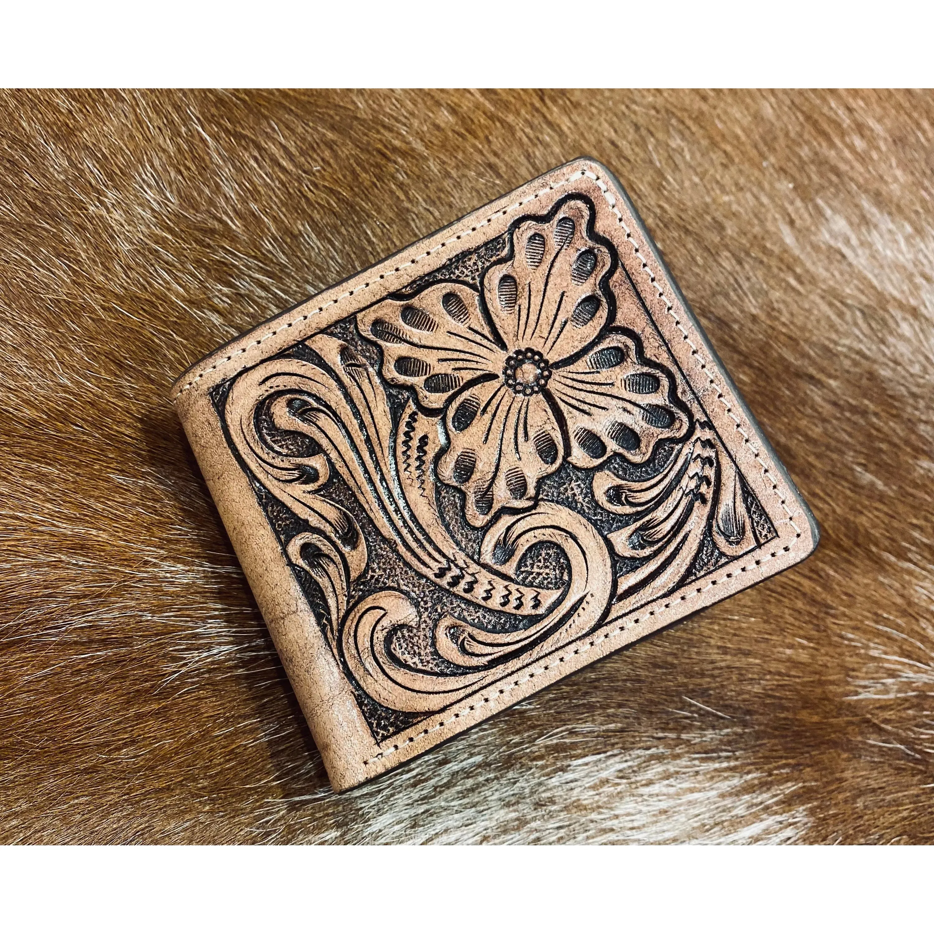 Tooled Leather Wallet #tlw1