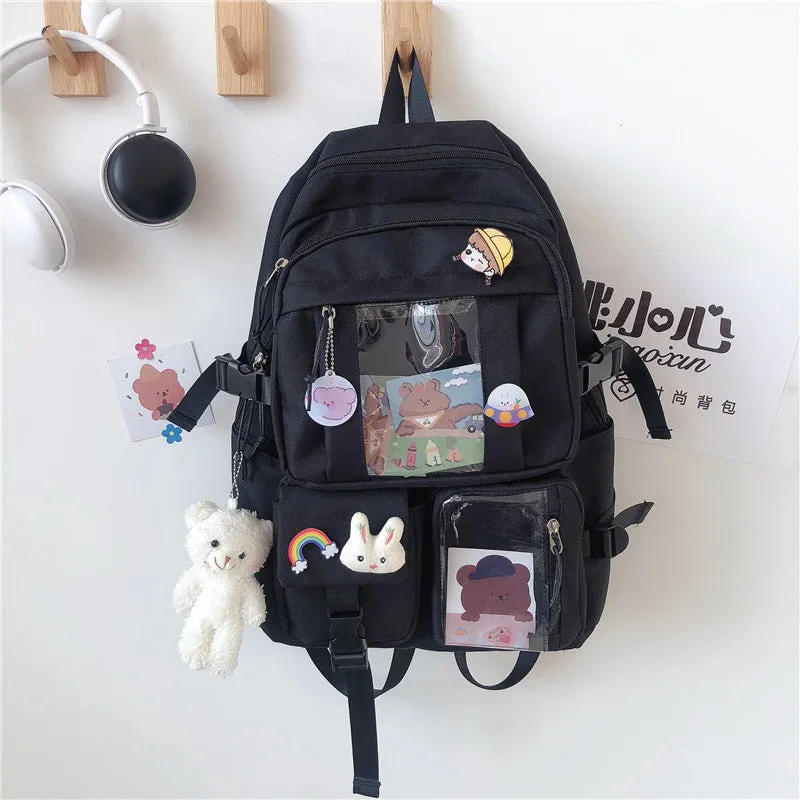 Ulzzang bear backpack KF82008