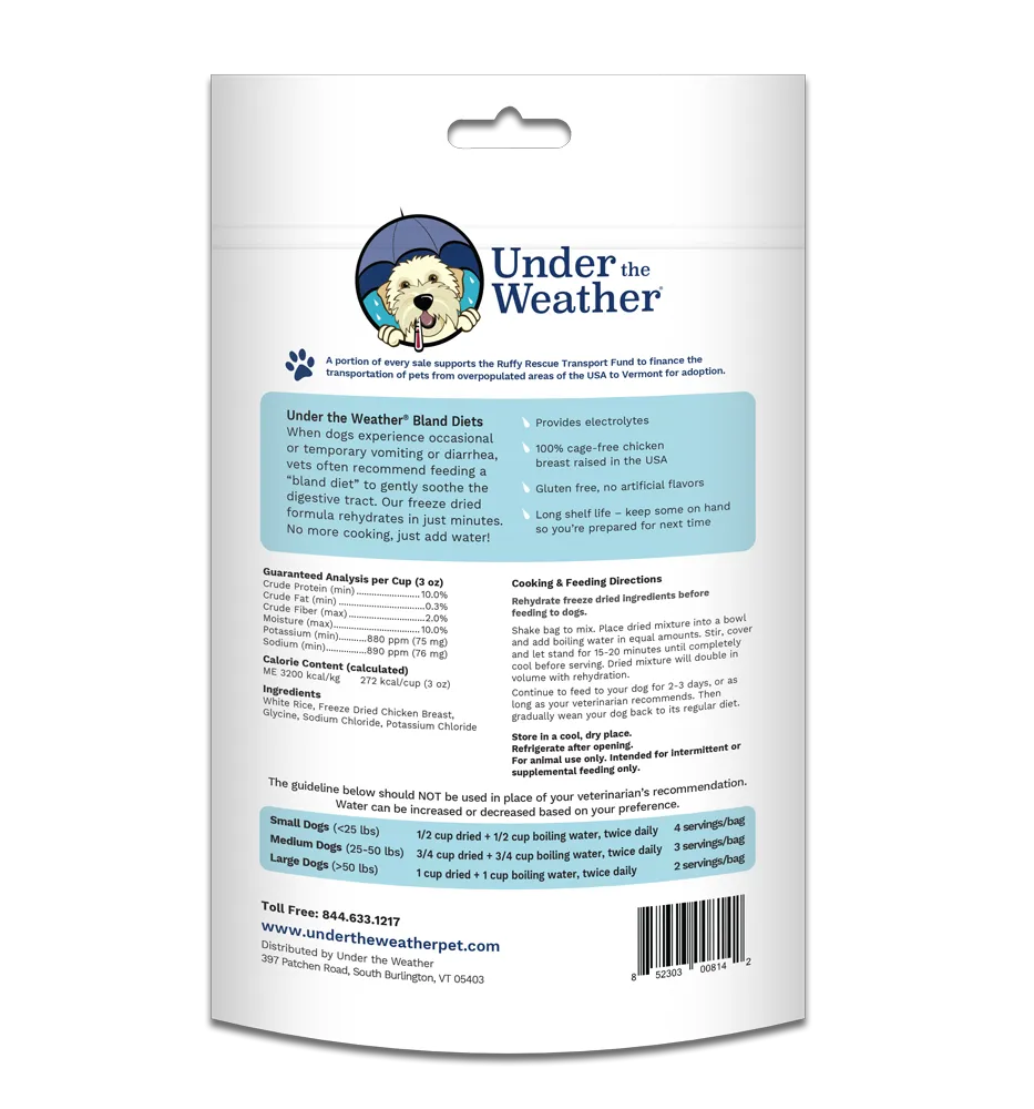 Under The Weather - Rice & Chicken Bland Diet