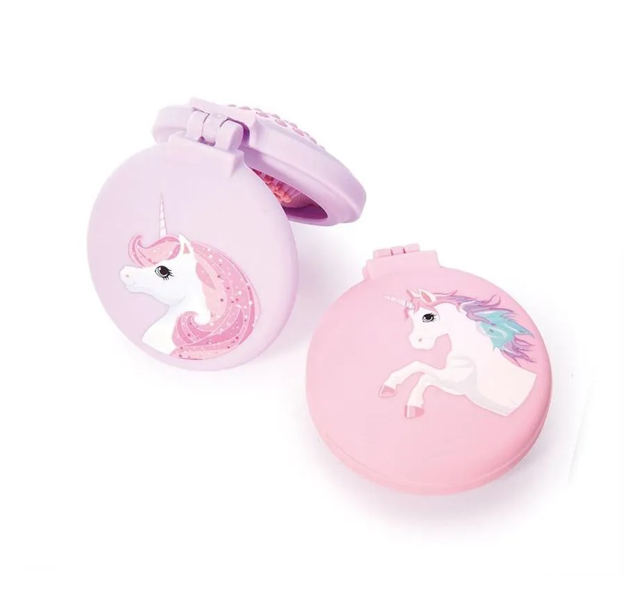 Unicorn Compact Hairbrush/Mirror