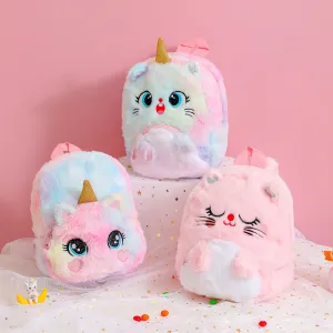 Unicorn Unicorn Plush Big Eyes Backpack Kindergarten Children Cartoon Backpack Little Girl Backpack