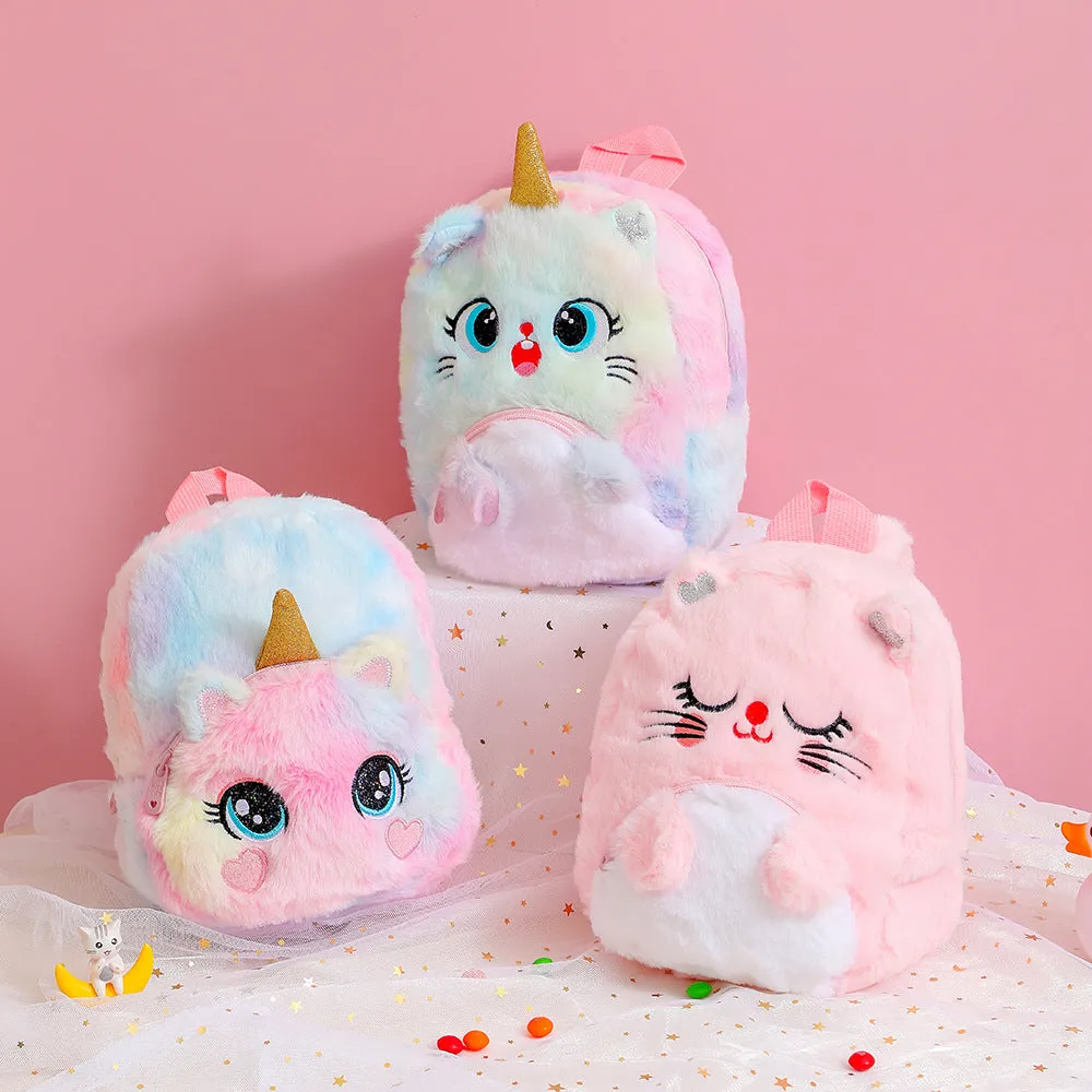 Unicorn Unicorn Plush Big Eyes Backpack Kindergarten Children Cartoon Backpack Little Girl Backpack