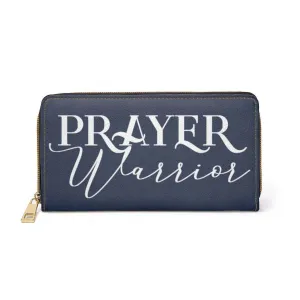Uniquely You Womens Wallet - Zip Purse / Dark Blue & White Prayer Warrior