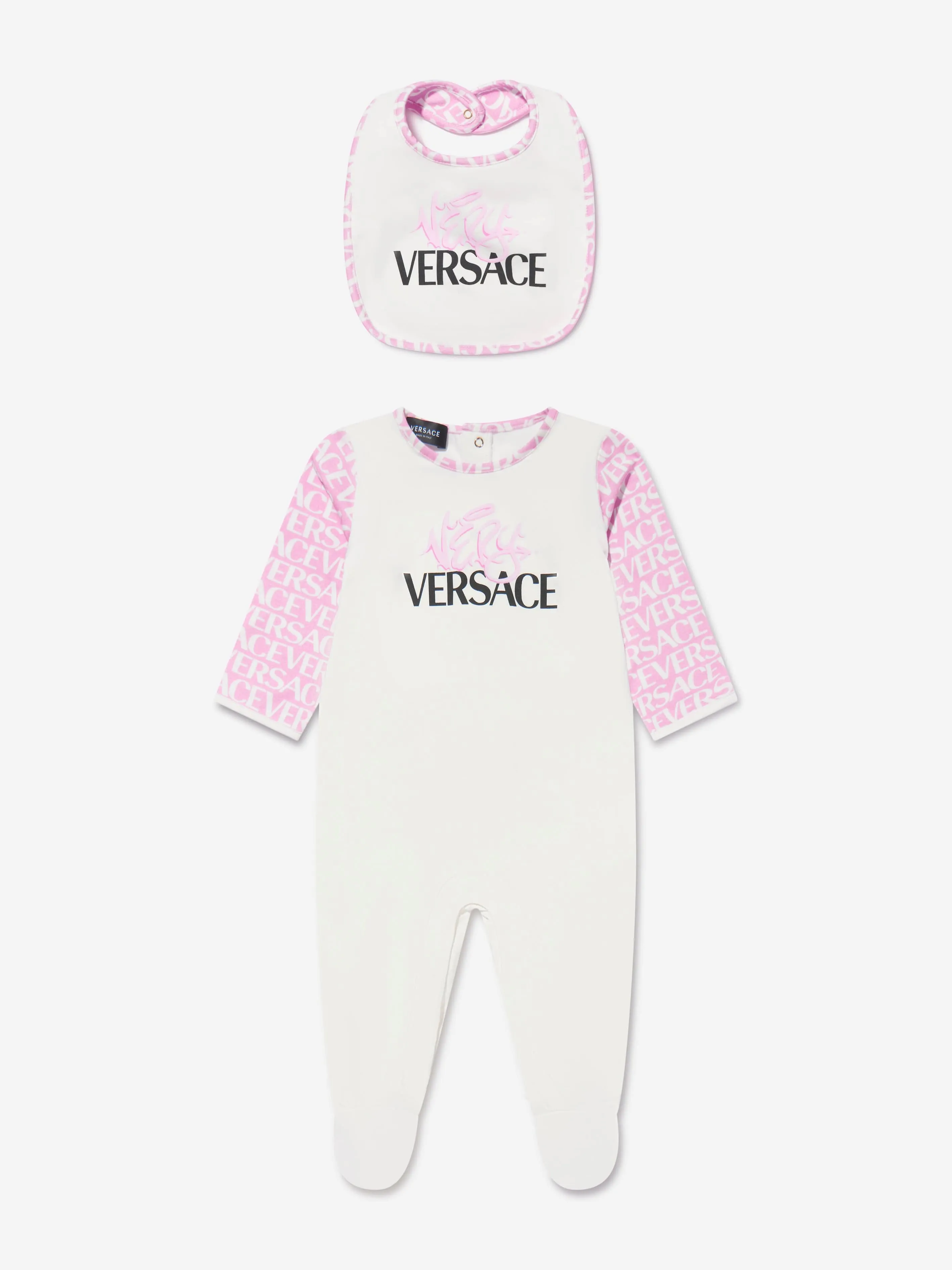 Versace Baby Girls Babygrow Gift Set in White
