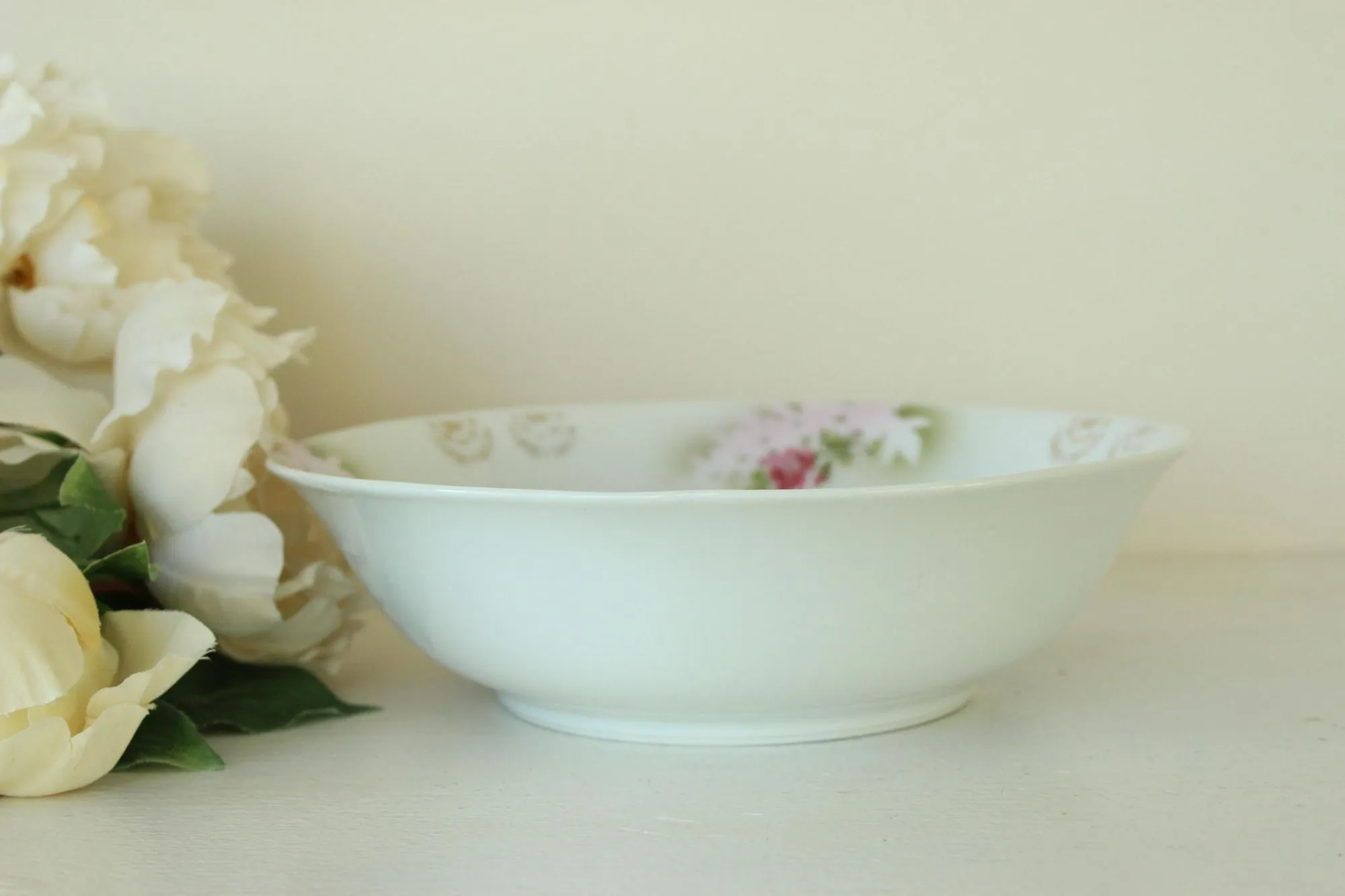 Vintage 1920s 1930s Welmar Germany Rose Pattern Bowl